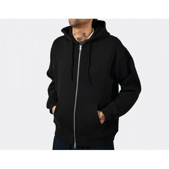 Dime Cursive Zip Hoodie Black