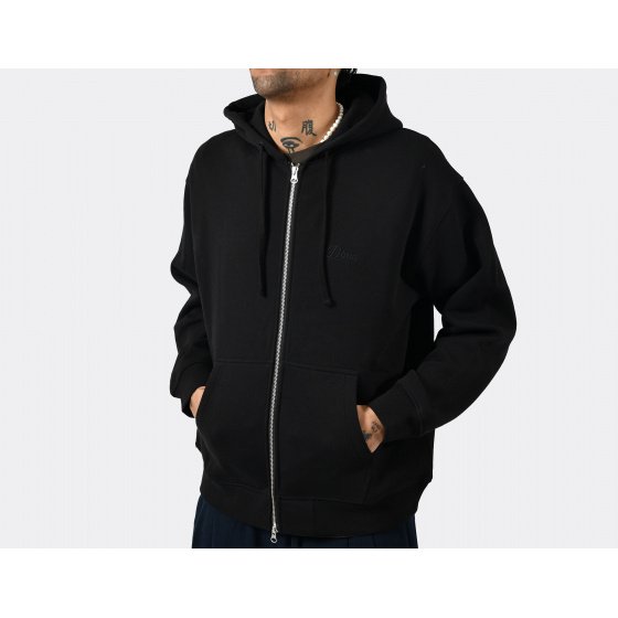 Dime Cursive Zip Hoodie Black