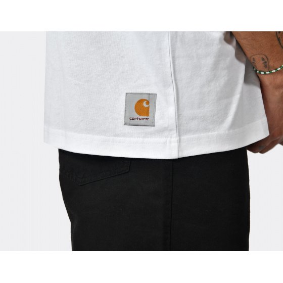 Carhartt WIP T-Shirt White Dusky Blue