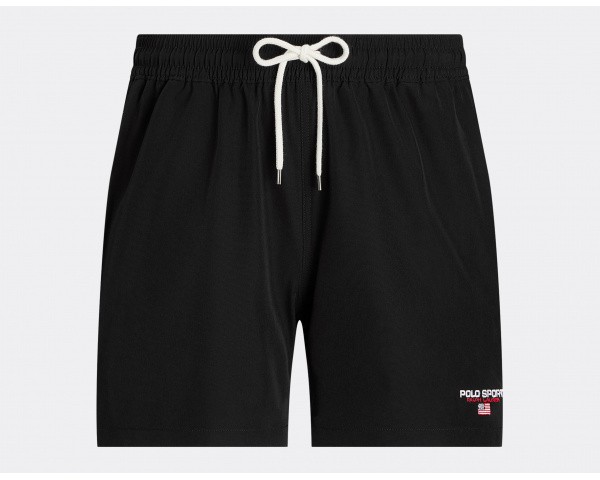 Polo Ralph Lauren Polo Sport Traveler Mid Swim Trunk Black
