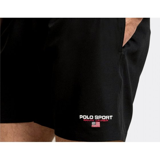Polo Ralph Lauren Polo Sport Traveler Mid Swim Trunk Black