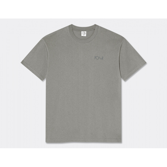 Polar Contrast Stroke Logo T-Shirt Grey
