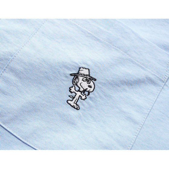 Butter Peanuts Spike Oxford Shirt Blue