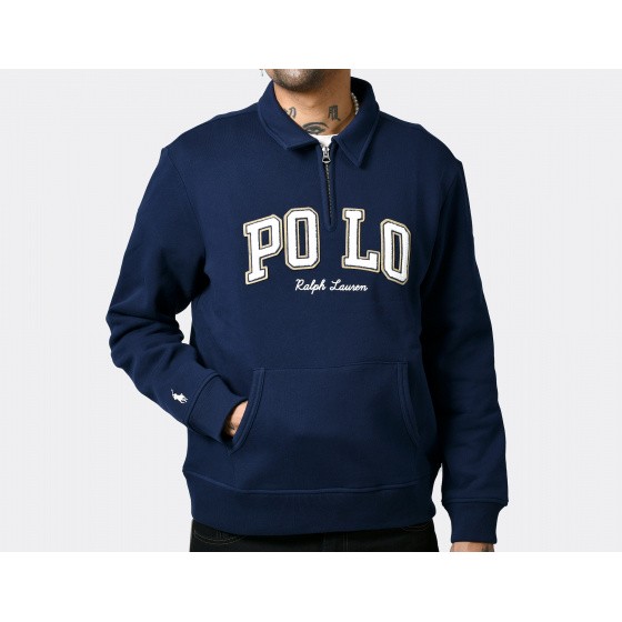 Polo Ralph Lauren Fleece Collared Sweatshirt Cruise Navy