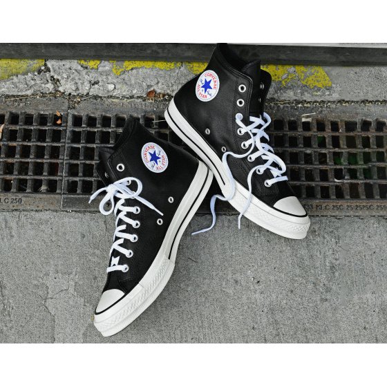 Converse Chuck 70 High Leather Black White