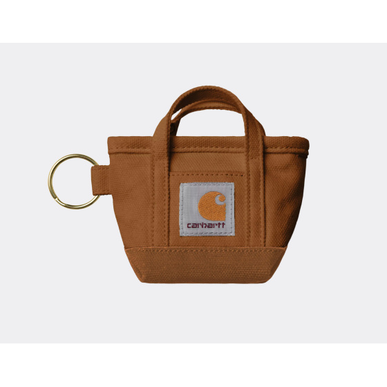 Carhartt WIP Mini Tote Bag Keychain Hamilton Brown