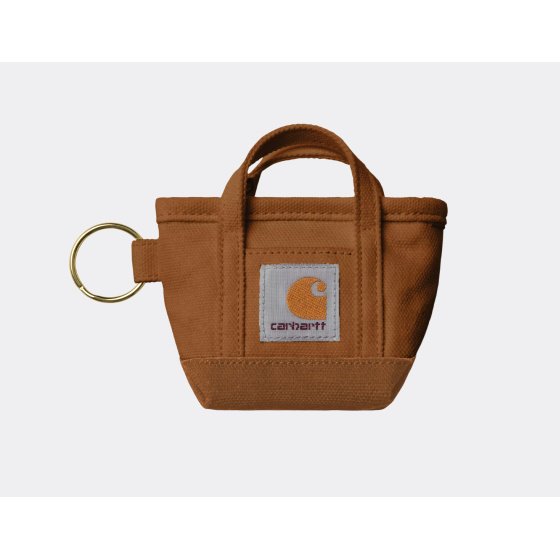 Carhartt WIP Mini Tote Bag Keychain Hamilton Brown