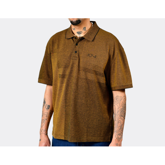 Polar Surf Polo Shirt Pique Black Caramel