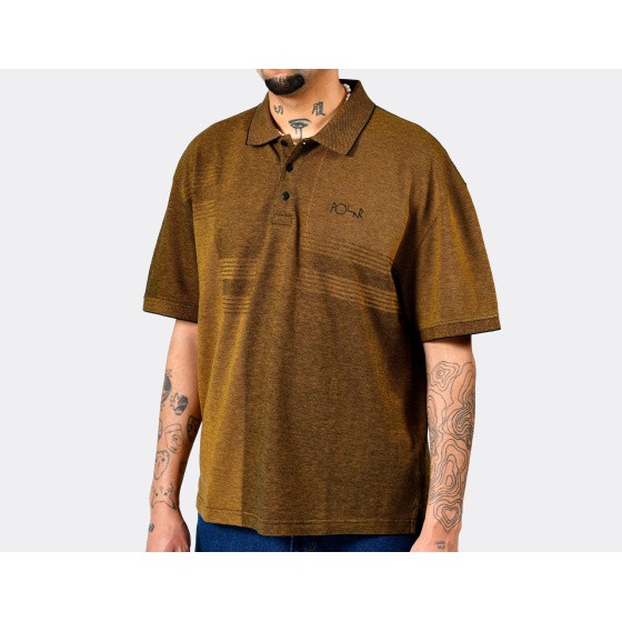 Polar Surf Polo Shirt Pique Black Caramel