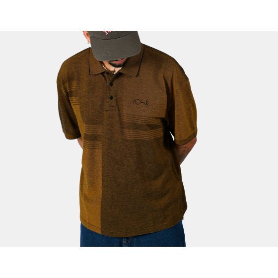 Polar Surf Polo Shirt Pique Black Caramel
