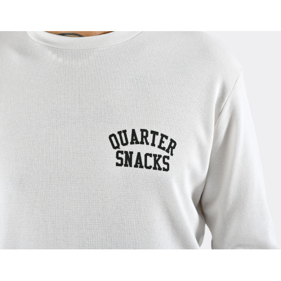 Quartersnacks Printed Thermal LS T-Shirt Bone