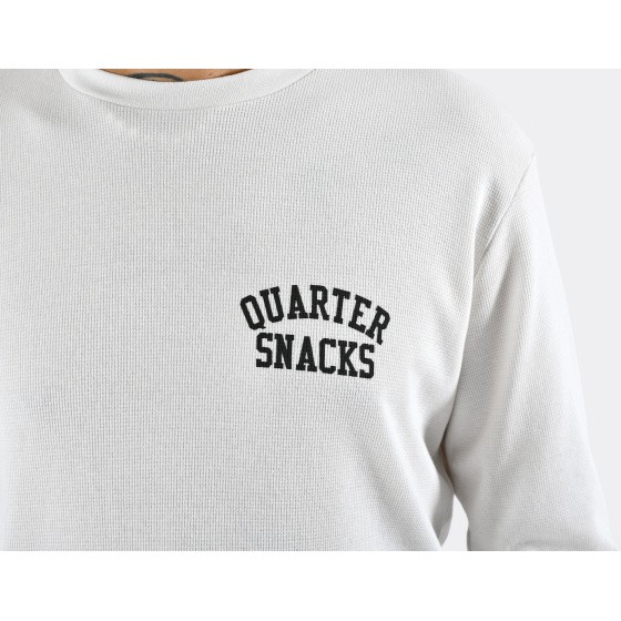 Quartersnacks Printed Thermal LS T-Shirt Bone