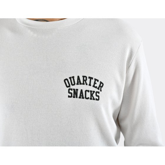 Quartersnacks Printed Thermal LS T-Shirt Bone