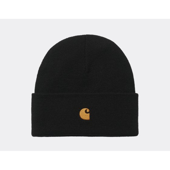 Carhartt WIP Chase Beanie Black Gold