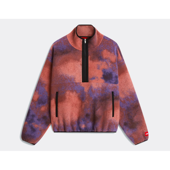 The North Face Red Box Printed 1/2 Zip Fleece Grounded Plum