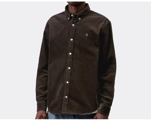 Carhartt WIP Madison Cord Shirt Tobacco