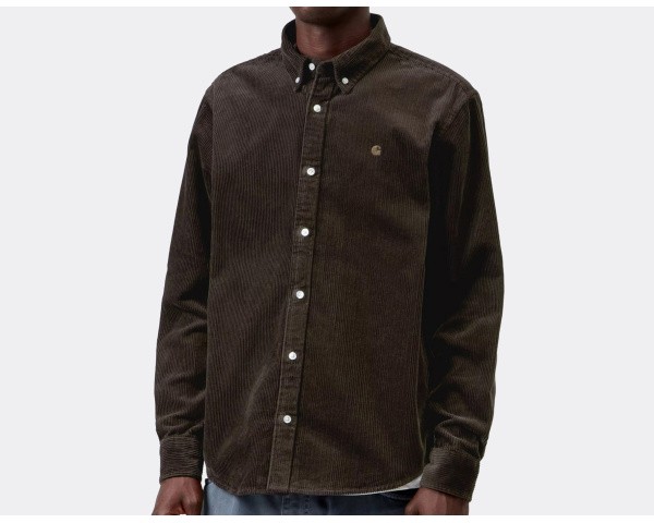 Carhartt WIP Madison Cord Shirt Tobacco