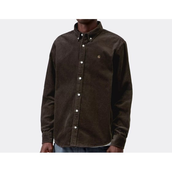 Carhartt WIP Madison Cord Shirt Tobacco