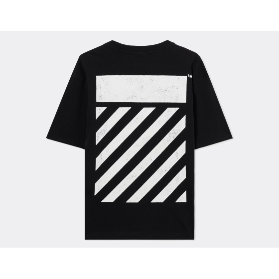 L/AB c/o Off-White Diagonal Oversized T-Shirt Black