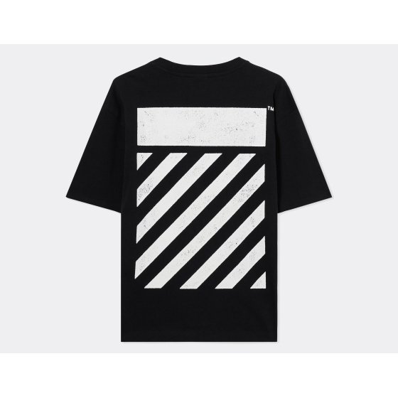 L/AB c/o Off-White Diagonal Oversized T-Shirt Black