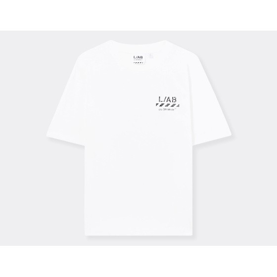 L/AB c/o Off-White Diagonal Oversized T-Shirt White