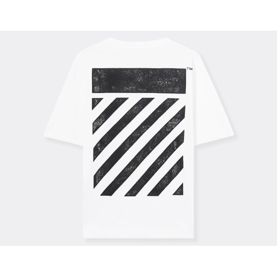 L/AB c/o Off-White Diagonal Oversized T-Shirt White