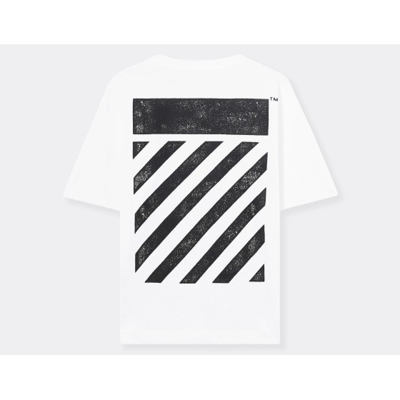 L/AB c/o Off-White Diagonal Oversized T-Shirt White