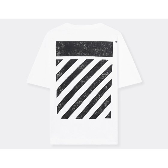 L/AB c/o Off-White Diagonal Oversized T-Shirt White