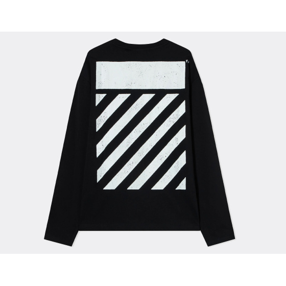 L/AB c/o Off-White Diagonal LS T-Shirt Black