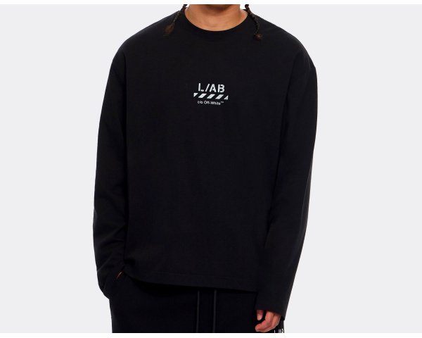 L/AB c/o Off-White Diagonal LS T-Shirt Black