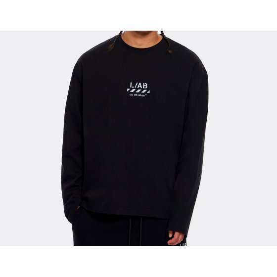 L/AB c/o Off-White Diagonal LS T-Shirt Black