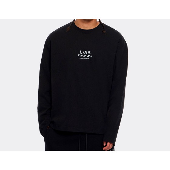 L/AB c/o Off-White Diagonal LS T-Shirt Black
