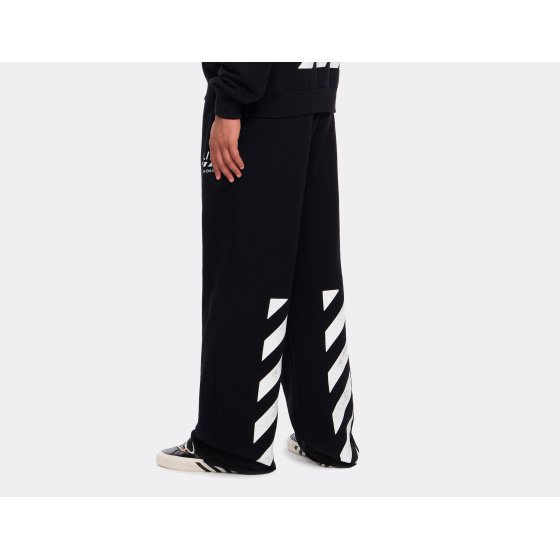 L/AB c/o Off-White Core Diagonal Fleece Sweatpants Black