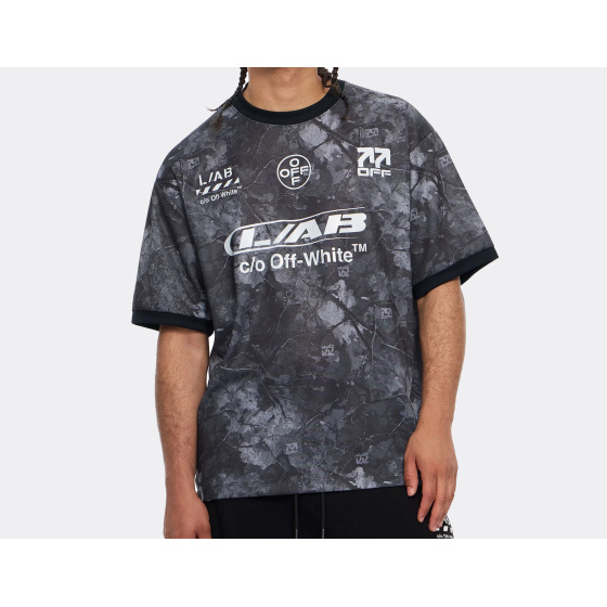 L/AB c/o Off-White Camo Soccer Jersey Black
