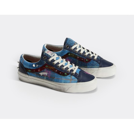 Vans LX Old Skool 36 Harris Tweed Navy
