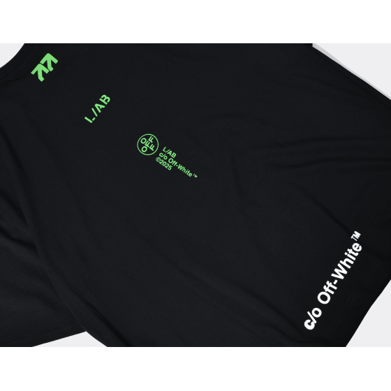 L/AB c/o Off-White Stacked T-Shirt Black