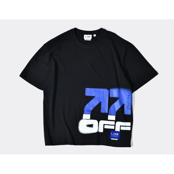 L/AB c/o Off-White Stacked T-Shirt Black