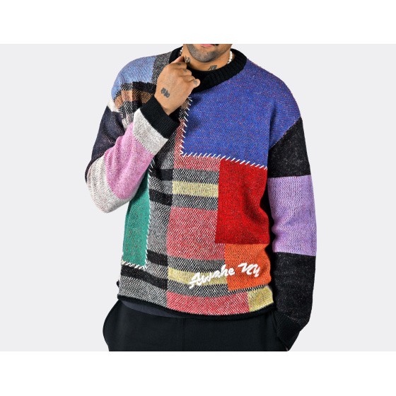 Awake NY Patchwork Sweater Multicolor