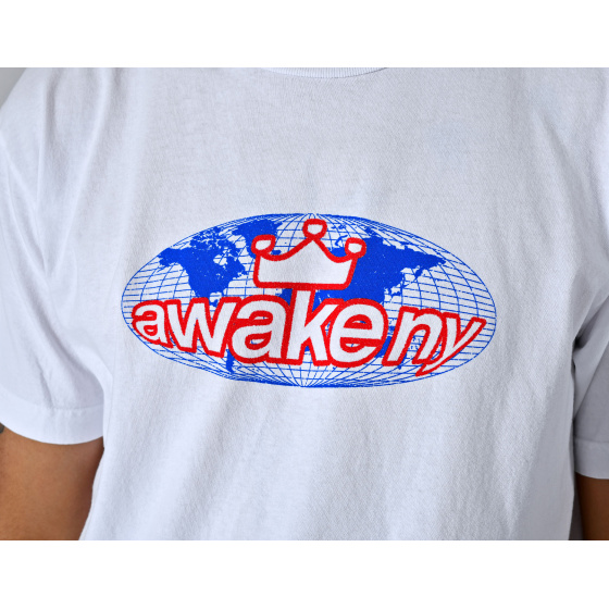 Awake NY Worldwide Static T-Shirt White