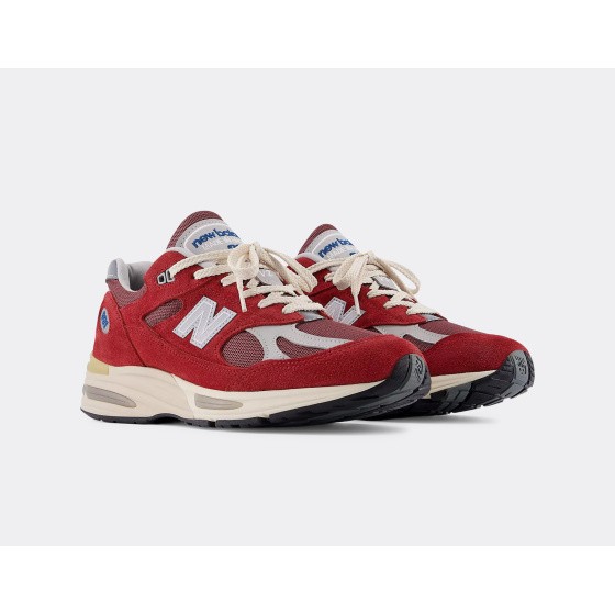 New Balance 991 V2 Vintage Sports Made in UK Karanda Red