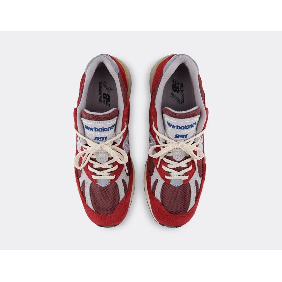 New Balance 991 V2 Vintage Sports Made in UK Karanda Red