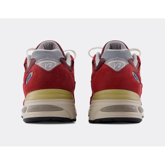 New Balance 991 V2 Vintage Sports Made in UK Karanda Red