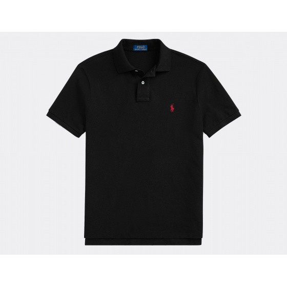 Polo Ralph Lauren Custom Slim Fit Polo Shirt Black