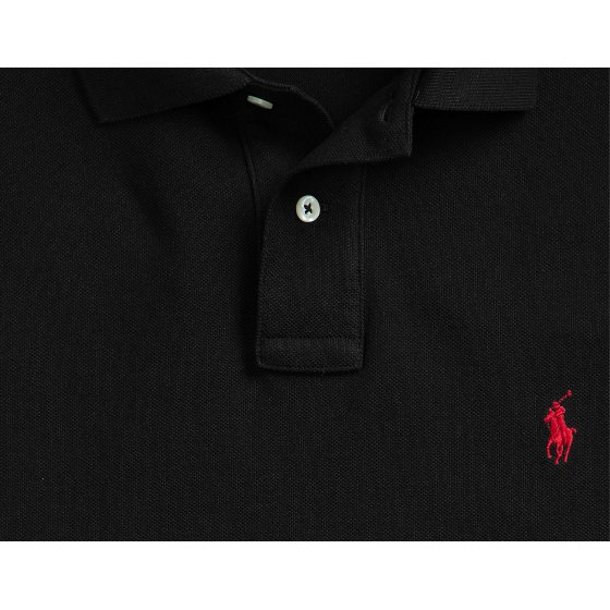 Polo Ralph Lauren Custom Slim Fit Polo Shirt Black 710782592001