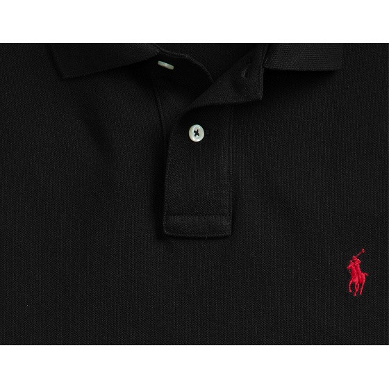 Polo Ralph Lauren Custom Slim Fit Polo Shirt Black