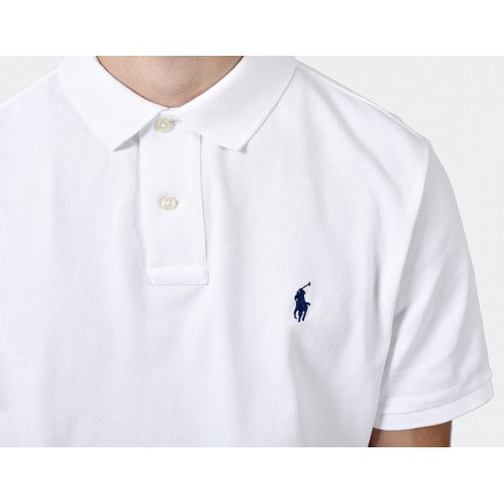 Polo Ralph Lauren Classic Fit Polo Shirt White Navy