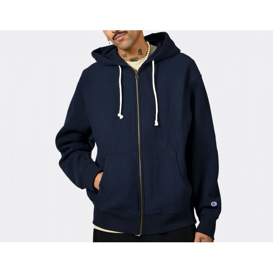 Champion Full Zip Hooded Sweatshirt Navy