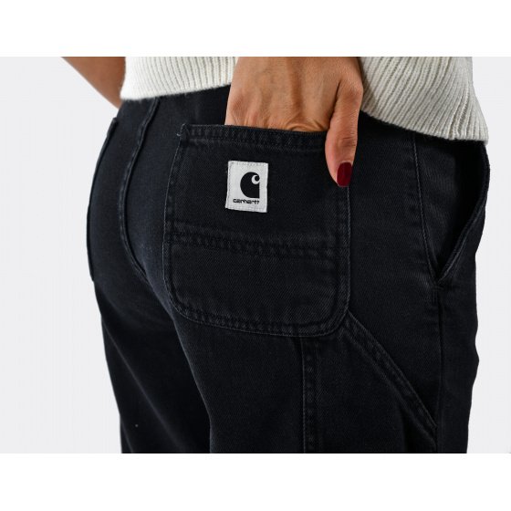 Carhartt WIP W Pierce Pant Straight Black Stone Washed