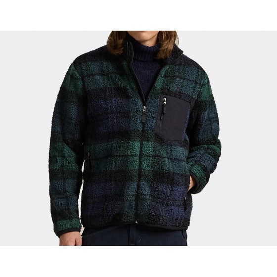 Polo Ralph Lauren Full Zip High Pile Jacket Plaid