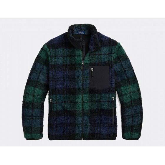 Polo Ralph Lauren Full Zip High Pile Jacket Plaid